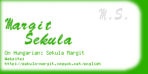 margit sekula business card